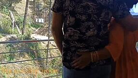 beautiful indian couple rides cowgirl in romantic homemade sex