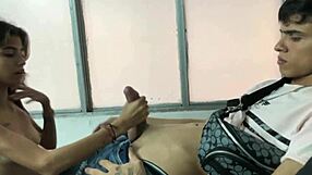 stepsis slut chokes on my cock with horny face while cheating hard