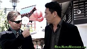 Hey this nuru masseuse gives the best mouth jizz handjob threesome