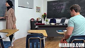 milf mommy seduces into classroom threesome with petite sluts and big tits