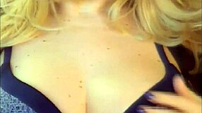 Russian Blonde Cougar Goddess Spreads Pussy and Pinches Nipples