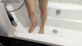 Pretty Girl Soaks Dress and Panties in Shower Then Takes Cock