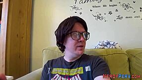 busty british babe tricked into first-time cock sucking and handjob in hd