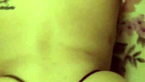 Bbw latina milf's chubby curves spill from sexy thong panties