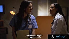 vicki chase spreads legs for sinn sage fingering pussy licking rimjob in hospital office