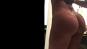 Horny wife fingers big clit pussy with milk for cuck hubby