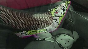 Blonde Milf In Fishnets Bent Over Bed Takes Deep Doggystyle Pounding