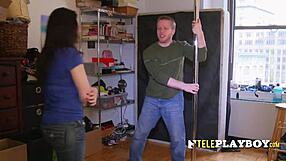 booty massage turns wild orgy for this petite sexy brunette swinger couple