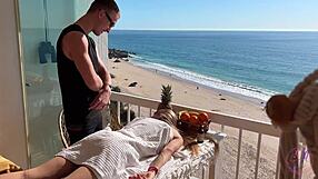 Public Masseuse Bunny Fucks Petite Blonde Cowgirl Doggystyle Cumshot