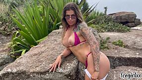 friend invites me to rio beach meets his huge cock in my mouth takes me home fucks till creampie full on sheer