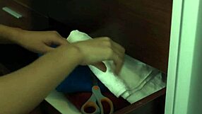 small-breasted tattooed beauty sucks boyfriend's dick then rides cowgirl to creampie