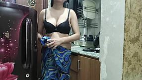 uhh, my indian stepmom watched then bent over in kitchen for my creampie...