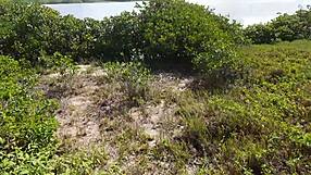 Damn, that outdoor deep blowjob leads to super hot fucking on the beach