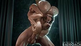 velma's massive tits bounce as big black cock pounds rough