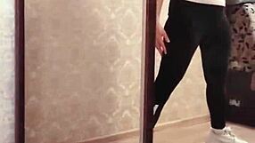 asian fitness teen jerks tight wet pussy asshole anal toy cums moaning yoga workout solo