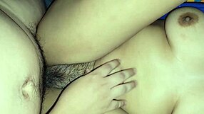 couple sneaks quick anal fuck with latina milf neighbor muff diving her hairy pussy