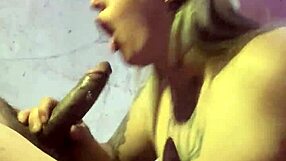 Whoa, watch this latina slut's big natural tits bounce on cock in deepthroat blowjob part one!