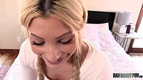 yo nella jones is taking daddy's rough doggystyle pounding like a good teen slut