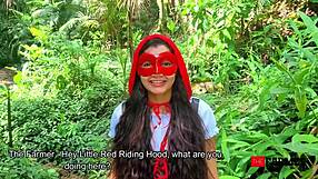 little red riding hood craves farmer's big cock in her tight costume