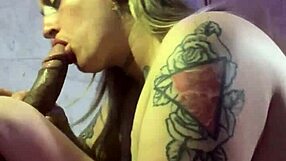 Whoa, watch this latina slut's big natural tits bounce on cock in deepthroat blowjob part one!