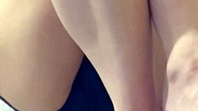 snapping pic between wife's legs before fucking her soaking wet pussy