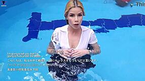 ashlee rose shakes skinny big tits in school skirt underwater scuba dive