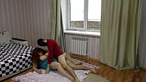 Busty Milf Moans as Stepson Pounds Her Natural Tits and Wet Pussy Hard