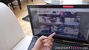 Bound blindfolded teen pussy hammered by old black monster cock