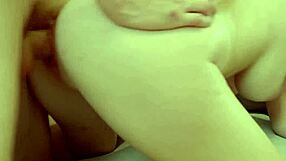 Petite queenlin's big natural tits bounce on friend's monster cock doggystyle