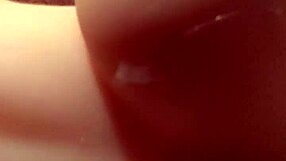 blonde teen toy fun ends with warm splash on her huge boobs