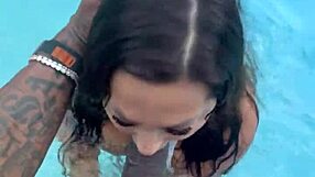 Watch this thick brunette choke down Jason Luv's monster black cock, gagging deep as her massive tits bounce wildly.