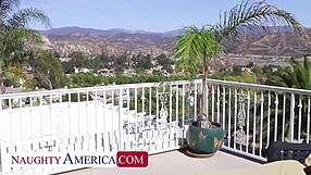 hey these two hot milfs take turns on a big cock