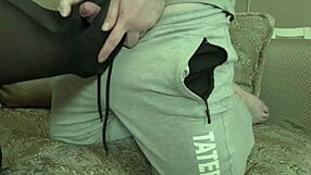 Helena's Brunette Milf Pussy Hammered Hard in Black Pantyhose