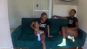 big tits ebony cheats fingering wet pussy on white boyfriend with lesbian roommate dorm