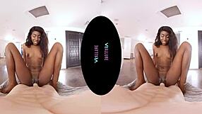VR Allure: Amari Plays Naughty Games Riding Petite Ebony Pussy