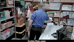 Burglar Teen Caught Stealing Punished with Old Man's Monster Cock in Garage