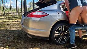 CAUGHT! Big Tits Milf DOGGY Fucked by Monster Cock in Forest!