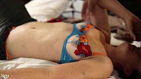 french amateur tries leather pants satin lingerie red panties turkish-blue outfit thong bra garter belt closeups