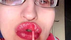 asmr glossy lips devour banana fetish tease