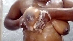 bathroom routine builds to sweetest masturbation finish in restroom