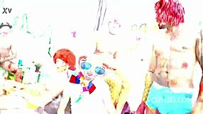 ella nova's clown gangbang with bbc deepthroat and facials