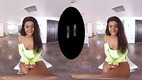 VR Allure: Amari Plays Naughty Games Riding Petite Ebony Pussy