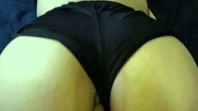 My 18yo perfect white ass pounded hard without pulling down shorts