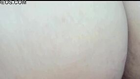 pov milf gina halime in red lingerie bathes huge tits in cum