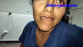 stepsis plays masseuse sees my thick cock and we end up banging hard