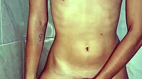 I Touch My Horny Body in Shower and Masturbate Before Bathing