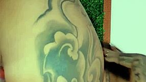 Feels so good sliding anal plug deep while masturbating sexy tattoo babe