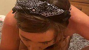 Real Hooker Deepthroats Balls to Cum Gulp from Customer's Dick