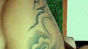 Feels so good sliding anal plug deep while masturbating sexy tattoo babe