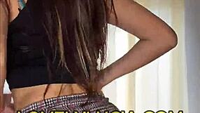 Latina Slowly Strips Revealing Small Tits in Erotic Solo Show